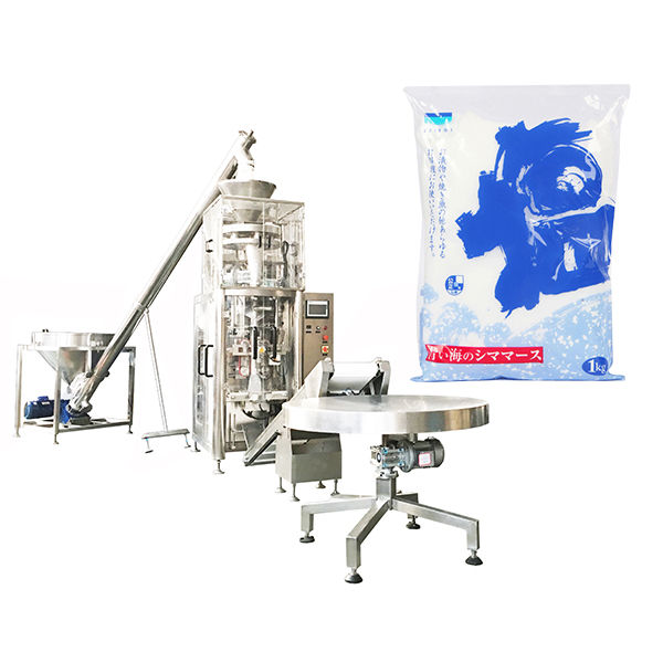 Verticale vorm vul sealmachine met volumetrische beker voor zout