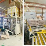 15KG Houten pellets wegen vullen opzakken Palletiseerlijn is klaar voor levering