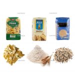 Automatische vlakbodemzakvormvulling, etiketteringsverpakking voor granen